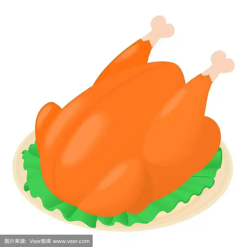 炸鸡图标卡通风格