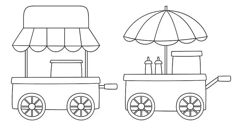 摊亭,货摊,摊贩,食物,轮廓_高清图片_全景视觉