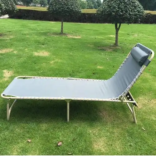 厂家直销 户外折叠床行军床家用折叠椅午睡床休息躺椅单人沙滩床