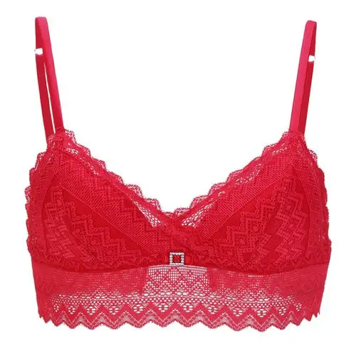 nita妮塔红色真丝内衣结婚本命年蕾丝胸罩钢圈文胸