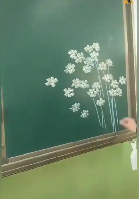 黑板报 新学期 家长会 粉笔画新手小白 粉笔画黑板报素材练习-day57