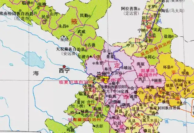 甘肃省地图高清版(甘肃省地图高清版可放大)