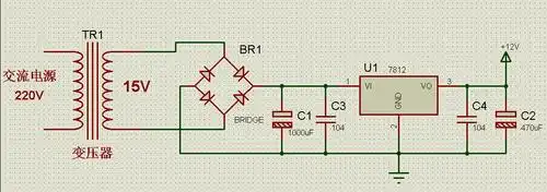 如何用lm7812制作输出电压12v电流1a的电路