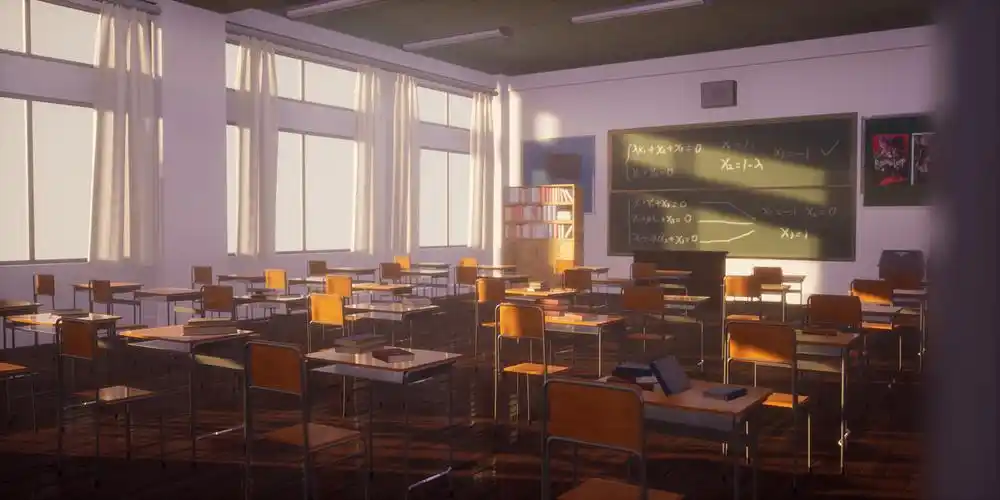 【3渲2】动漫风格教室练习|三维|动画/影视|zcw3d - 原创作品 - 站酷