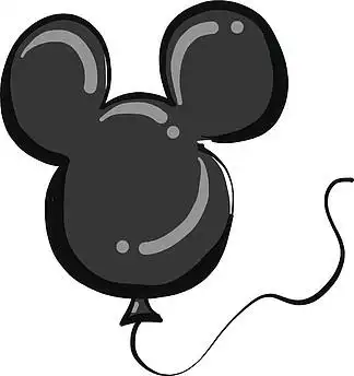 米老鼠气球,插图,白色背景上的矢量