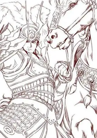 三国演义吕布图片简笔画(三国演义中的吕布怎么画简笔画) -【爱个性】