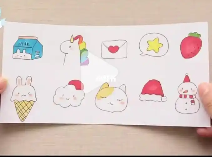 日常简笔画简笔画兔子教程盲盒手帐自制盲盒简笔画盲袋盲盒素材简笔画