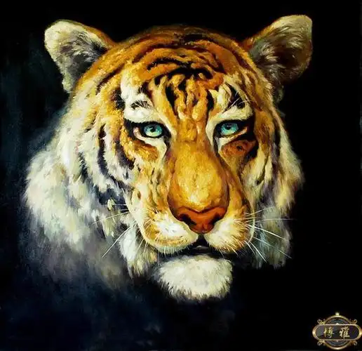博雅家庭装饰老虎油画40幅