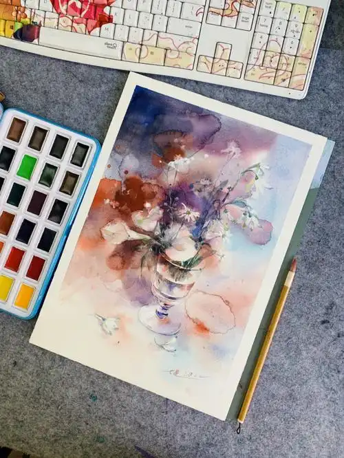 水彩写意花卉的渲染技巧附步骤图学起来