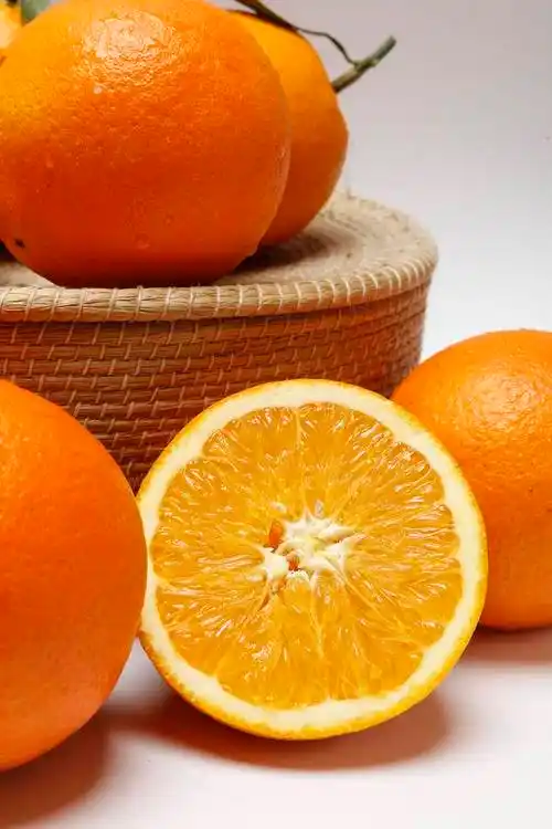室内 健康 美食 食物 食品 特写 白背景 棚拍 果实 无人 新鲜 橙子 橙