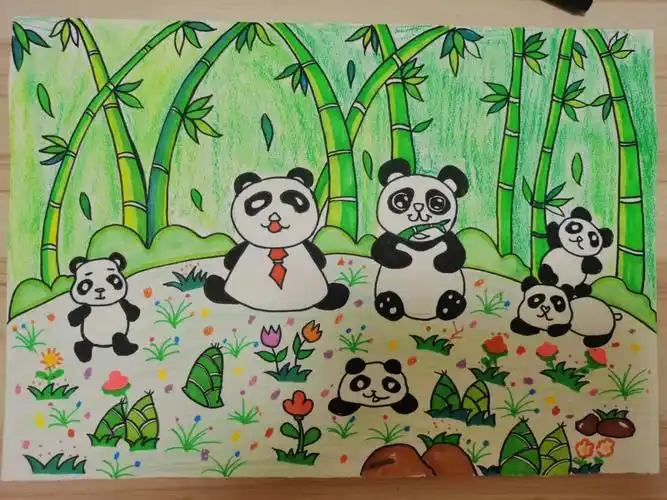 5-7#少儿创意美术  #创意美术  #绘画  #马克笔  #小熊猫绘画工具