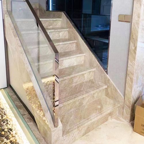 大理石楼梯踏步定制台阶别墅天然防滑踏板新款岩板人造石石材板材