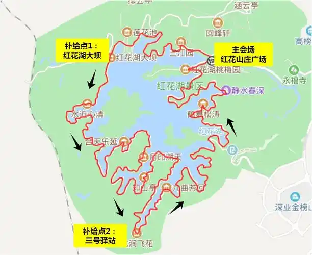 2019惠州红花湖骑行路线一览(附线路图) 2019惠州红花湖骑行路线一览