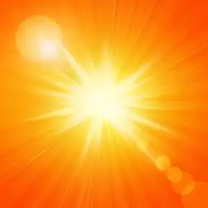 太阳与光线抽象背景-插图照片