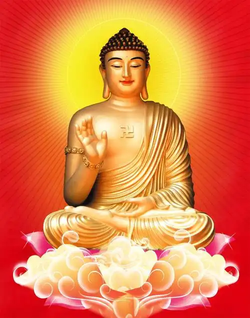 释迦牟尼佛佛像图片大全,释迦牟尼佛图片佛光图-神算网