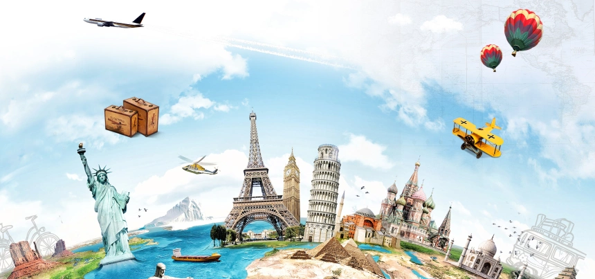 畅游世界旅游海报