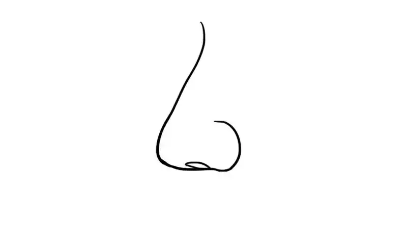 鼻子简笔画