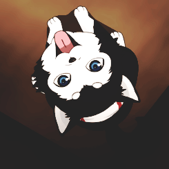 小狗舌头黑色白色gif动图_动态图_表情包下载_soogif