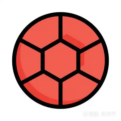 足球平面图标矢量插图