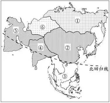 读图"亚洲地理分区图",回答下列小题.【小题1】下列描述正确的是()a.