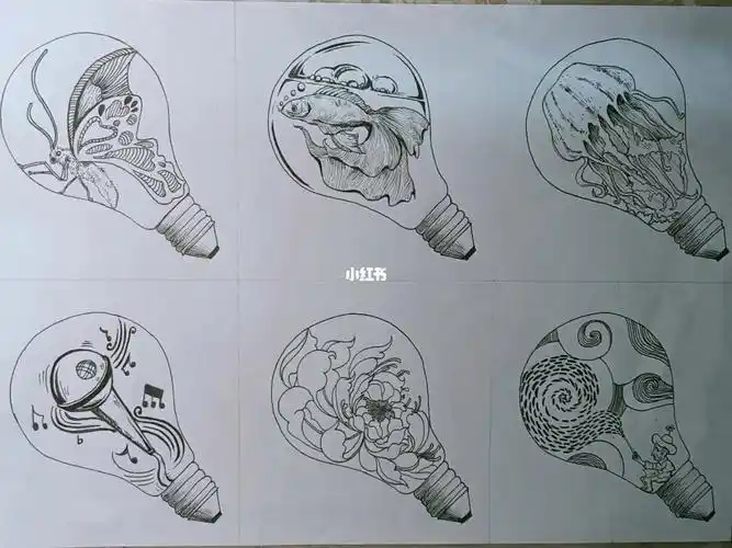 图形创意 #创意灯泡  #同中求异