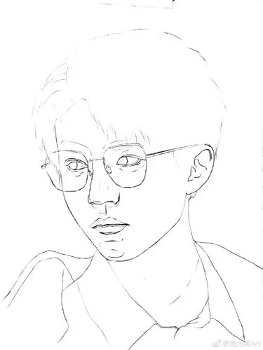 彩铅画明星王俊凯