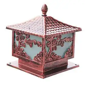 大门柱子灯户外柱头灯水雨室外石柱围墙上古灯院子灯中式门柱灯用