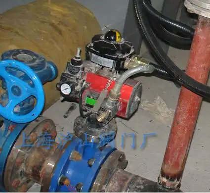 d641x气动法兰式软密封蝶阀安装实例_沪山阀门制造(上海)有限公司