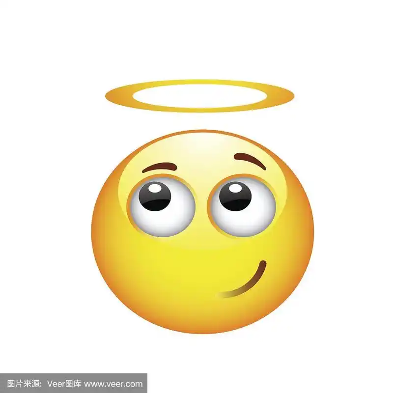 带着天使光环的微笑笑脸