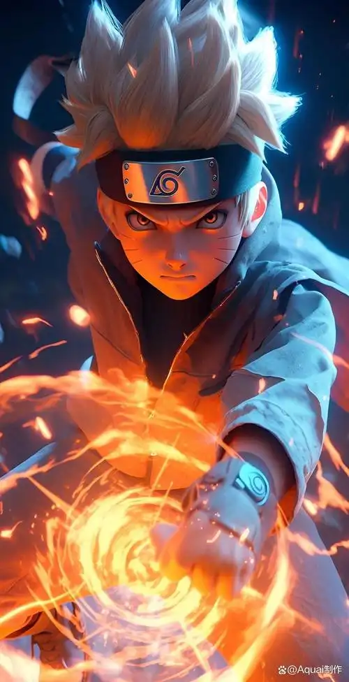 用ai绘画制作的漩涡鸣人4k手机壁纸,是对火影忍者精神的一种致敬,也是