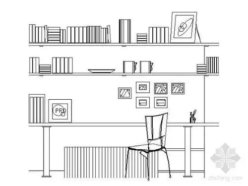 分享书架图块cad资料下载
