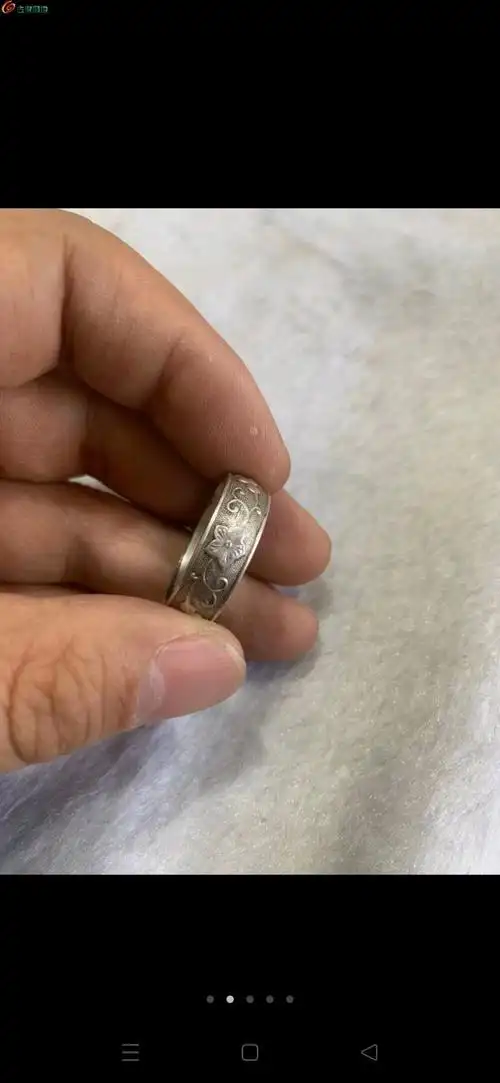 清代福禄银戒指