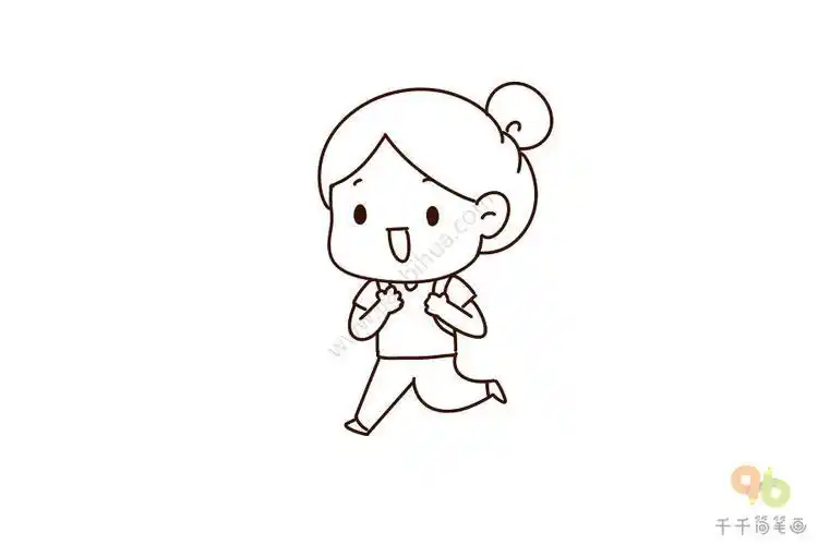 小女孩简笔画相关搜索 小女孩简笔画小女孩上学小女孩小朋友去上学简