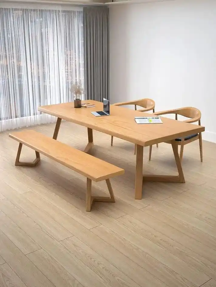 全实木书桌学习桌学生书画桌简约客厅大长桌北欧长条大桌子工作台