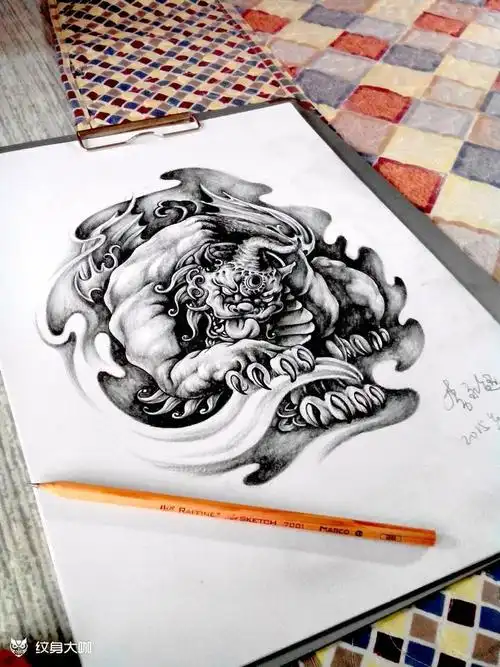 手稿招财貔貅一枚