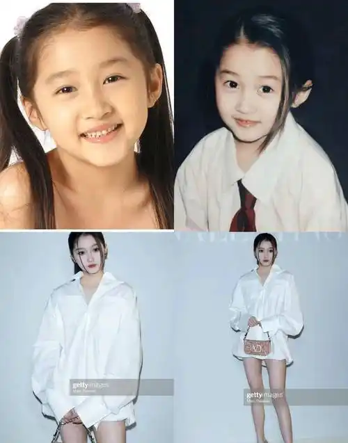 关晓彤这一身绝了,白衬衫 肉色时尚,下面全是腿啊!_身材_小时候_例子