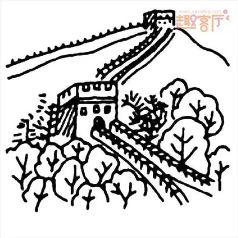 飘扬 第5页中国长城简笔画