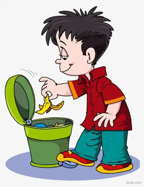 垃圾扔进垃圾桶