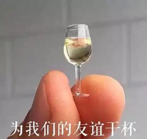 为我们的友谊干杯微型酒杯虚假友谊戏精专用表情包斗图表情