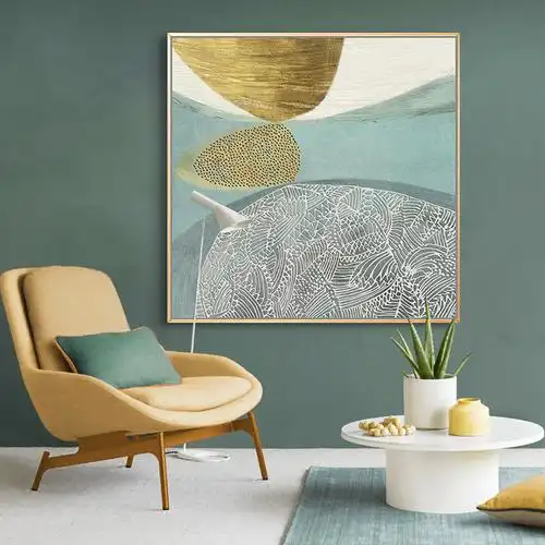 北欧风格装饰画抽象优惠券爱比价妈妈