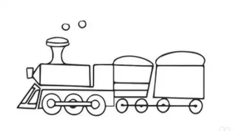 彩色好看蒸汽火车简笔画教程图解卡通蒸汽火车简笔画怎么画