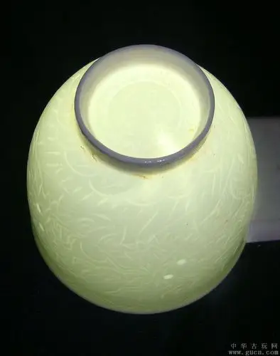 明代大明永乐甜白瓷暗刻龙纹杯一套薄胎瓷杯