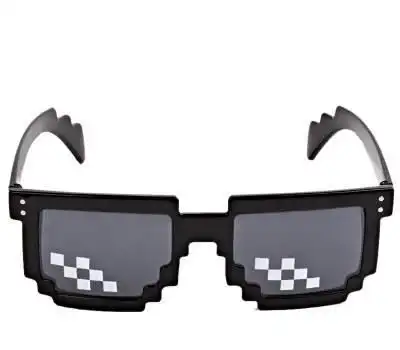 二次元马赛克眼镜像素搞笑打码墨镜抖音同款社会人网红恶搞大佬