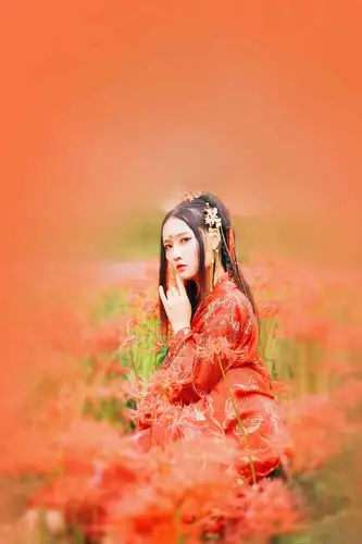 标题:汉服写真-彼岸花