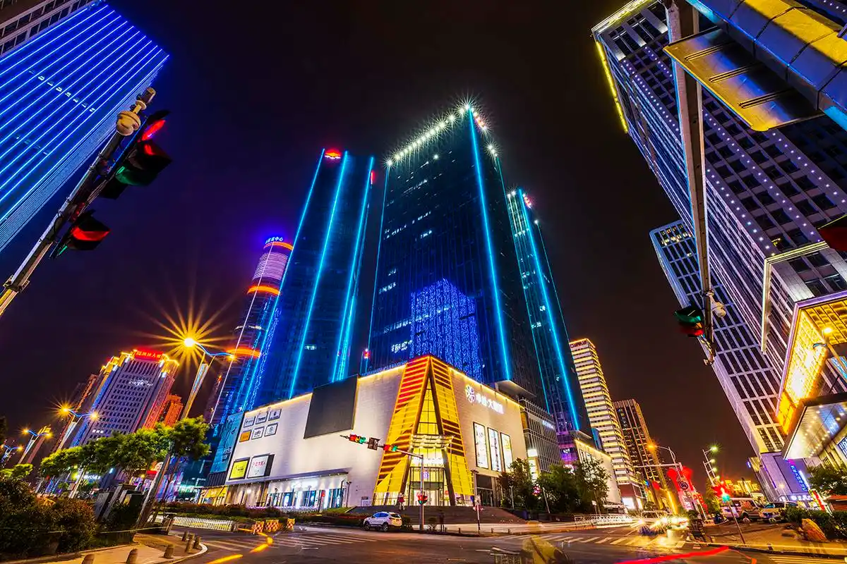 风光摄影:青岛万达广场夜景