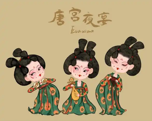 快来欣赏手绘版唐宫夜宴你pick哪一幅