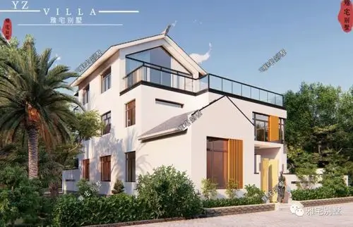 【广东民宅】广东茂名三层新中式别墅,白墙灰瓦,建设更美乡村