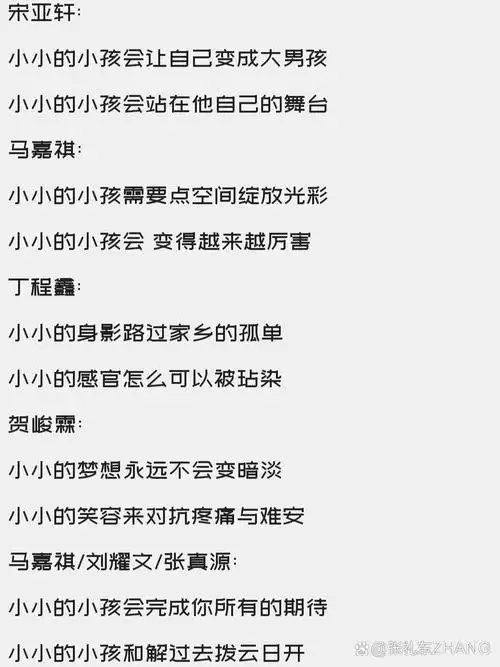 《小小孩》完整版歌词 小小的小孩需要点空间绽放光彩 小小的小孩会