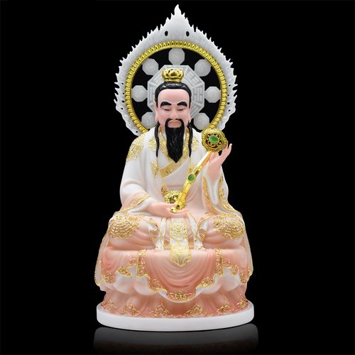 天尊三清清道彩绘道教祖师神像道德元始灵宝摆件