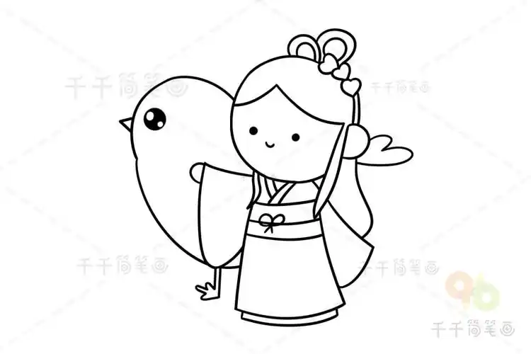 织女简笔画教程